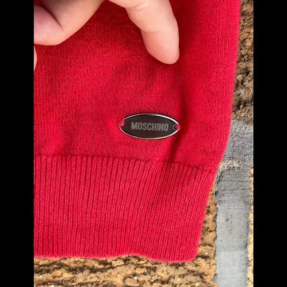 love Moschino red dry clean only sweater small - Picture 5 of 8